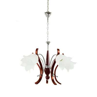 Lustra Iris Crom+Maro+Alb 5xE27 40W