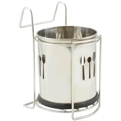 Suport din Otel Inoxidabil pentru Tacamuri, cu Agatator, Argintiu, Perfect Home