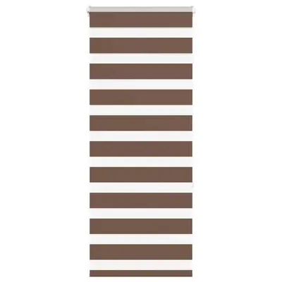 vidaXL Jaluzea tip zebra maro lățime țesătură 60,9 cm poliester