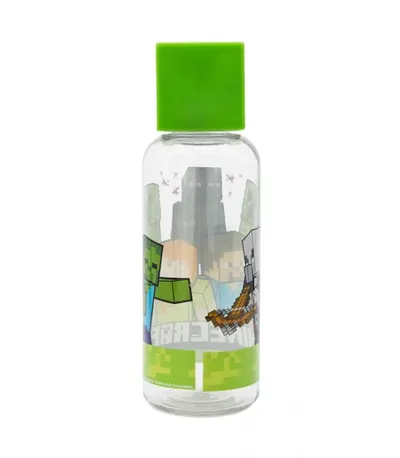 Sticla din plastic ecozen 560 ml Minecraft capac 3D cu pesonaj
