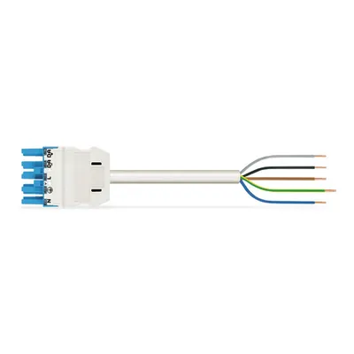 pre-assembled connecting cable; Eca; Socket/open-ended; 5-pole; Cod. I; H05VV-F 5G 1.5 mm²; 5 m; 1,50 mm²; blue