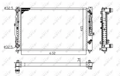 Radiator motor (Automat) potrivit AUDI A4 B5, A6 C5; SKODA SUPERB I; VW PASSAT B5, PASSAT B5.5 1.6-2.3 -03.08