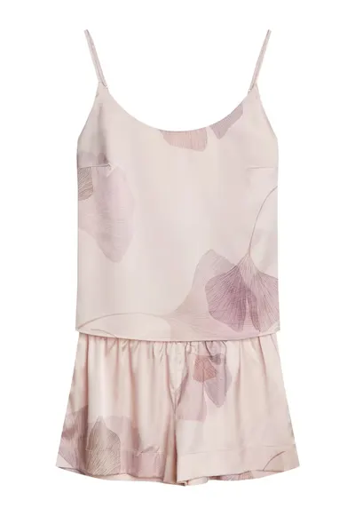 Pijama dama Alb Bej Caproccio - Floral