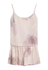 Pijama dama Alb Bej Caproccio - Floral