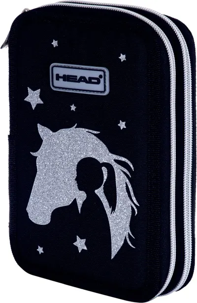 Penar școlar Astra Head - Silver Dream, 2 fermoare