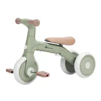 Bicicletatricicleta pentru copii PetiteMars Bingo Verde 3 in 1, multifunctionala, cu pedale detasabile, ghidon directionabil, sa reglabila pe inaltime, 2.3 kg, greutate admisa 25 kg, 12-36 luni