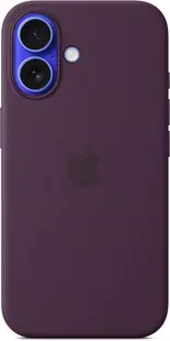 Husă de protecție Apple - Silicone Case, iPhone 16, MagSafe, Plum