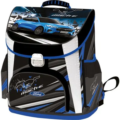 Ghiozdan școlar ergonomic Lizzy Card Ford Mustang - Premium