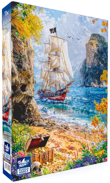 Puzzle Black Sea din 1000 piese - Aventură de pirați