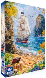 Puzzle Black Sea din 1000 piese - Aventură de pirați