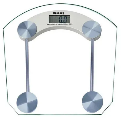 Cântar Rosberg - R51650B, 180 kg, transparent