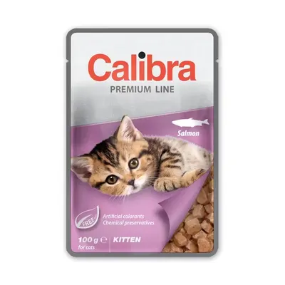 Hrana umeda pisici, Calibra Cat Pouch Premium Kitten Salmon, 100 g