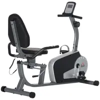 Bicicletă de exerciții semi-recumbentă HOMCOM, 8 niveluri de rezistență