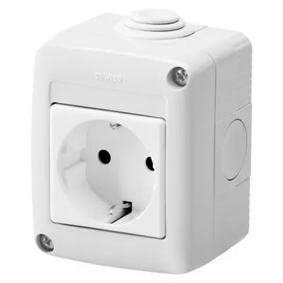 Pachet Priza aparenta Gewiss 2P+T 16A standard german IP40