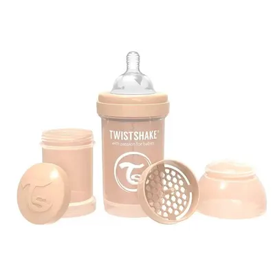 Biberon anti-colici Twistshake Anti-Colic Pastel - Bej, 180 ml