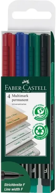 Set linere Faber-Castell 1513 - 4 culori, F, 0.6 mm