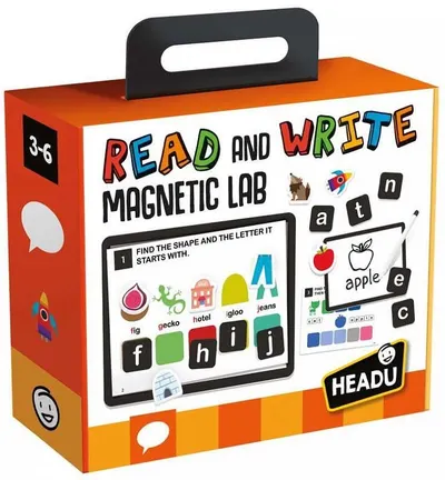 Joc pentru copii Headu - Citește și scrie, Laborator magnetic (limba engleză)