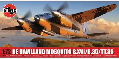 Model de asamblat Airfix Militar: Avioane - Avion britanic multifuncțional De Havilland Mosquito B.XVI/B.35/TT.35