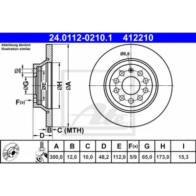 Disc frana ATE 24.0112-0210.1
