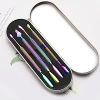 Set Instrumente Profesionale Pusher Rainbow, 4 buc pentru Manichiură și Pedichiură