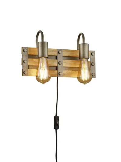 Aplica Trio KHAN 205570267, excl. 2x E27, max. 28W, 230V, IP20, montare pe perete, nu include becul, dimensiuni 35x20cm, culoare