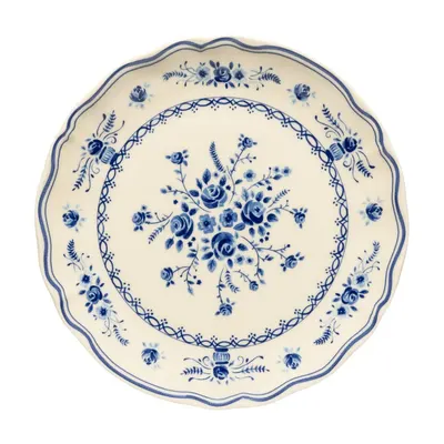 Farfurie albastră/bej pentru desert din gresie ø 21 cm Vila – Costa Nova