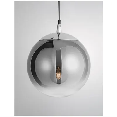Lampa suspendata LAZIONE Gradient Smoke Sticla Crom Aluminiu LED E27 1x12W 230V IP20 Fara bec