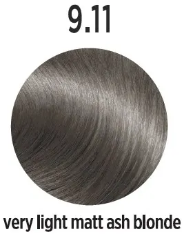 Vopsea de par Profesionala ELEMENT 9.11 120 ml (2x60 ml), Very Light Matt Ash Blonde