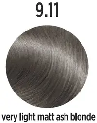 Vopsea de par Profesionala ELEMENT 9.11 120 ml (2x60 ml), Very Light Matt Ash Blonde