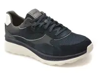 Pantofi sport GEOX bleumarin, U65HUA, din material textil si piele naturala
