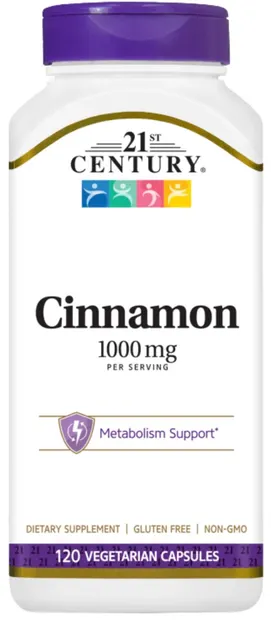 Cinnamon, 1000 mg, 120 capsule, 21st Century