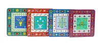 Set 4 suporturi pentru pahare - Pictura pe Lemn