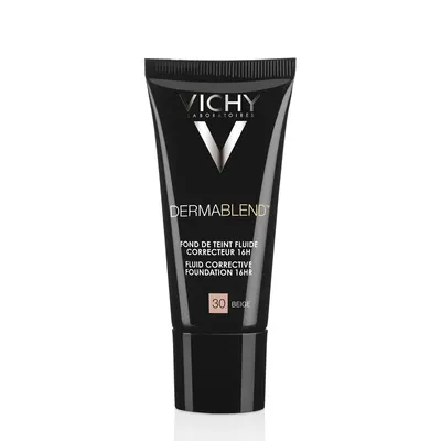 Fond de ten corector cu acoperire 16h Dermablend, Nuanta 30 Beige, 30 ml, Vichy