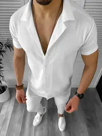 Camasa barbati casual alba 12483 D2-3.2