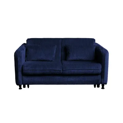 Canapea RAVIT extensibila, 3 locuri, cu arcuri si lada depozitare, albastru, 173x122x88 cm
