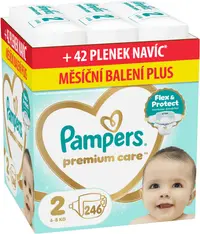 Scutece Pampers Premium Care - Mărimea 2, 4-8 kg, 246 buc