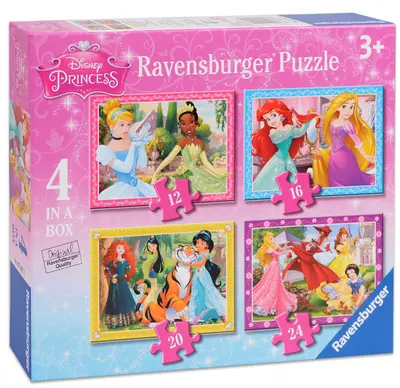 Puzzle Ravensburger 4 în 1 - Printese Disney