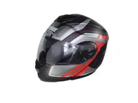 Casca moto rabatabila adulti, Safebet HF-119 Z48-R, culoare negru gri, marime M