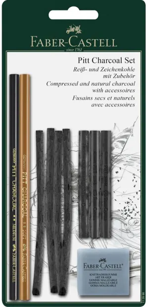 Set cărbuni Faber-Castell Pitt - În blister