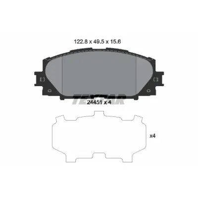 Set placute frana, frana disc TEXTAR 2445101