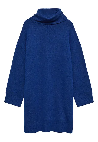 Rochie tricotata dama fabricata din material de calitatedwqf - Albastru
