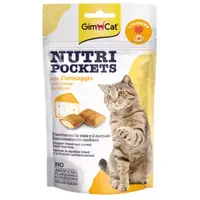 Recompense pisici, GimCat Nutri Pockets cu Branza si Taurina, 60 g