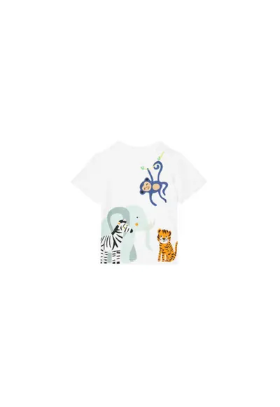 Tricou pentru baieti WC5143201TBN - Bumbac/Elastan - Alb - Alb