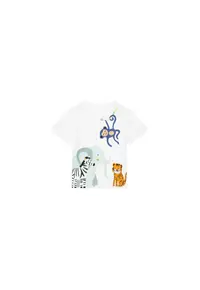 Tricou pentru baieti WC5143201TBN - Bumbac/Elastan - Alb - Alb