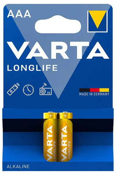 Baterie alcalină VARTA - Longlife, AAA, 2 buc.