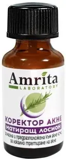 Amrita Loțiune matifiantă pentru ten gras și acnee, 10 ml