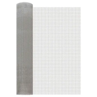 vidaXL Ecran din plasă 60 x 200 cm 6 Mesh Oțel Inoxidabil 201 Argintiu