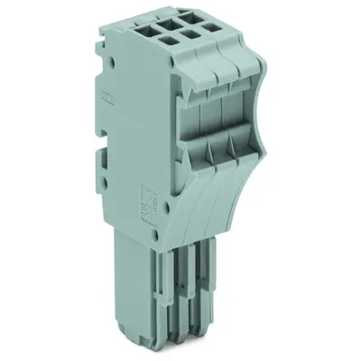 1-conductor female plug; 1.5 mm²; 3-pole; 1,50 mm²; gray