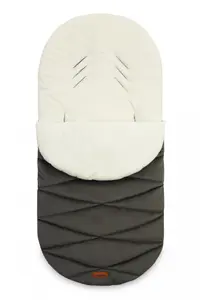Saculet de iarna Sensillo Riviera Graphite 95x45 cm, compatibil caruciorlandousanie, material matlasat elegant din catifea, orificii pentru centuri siguranta, acces cu fermoar