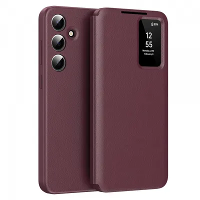 Husa pentru Samsung Galaxy S24 S921, Techsuit, SmartView, Rosie